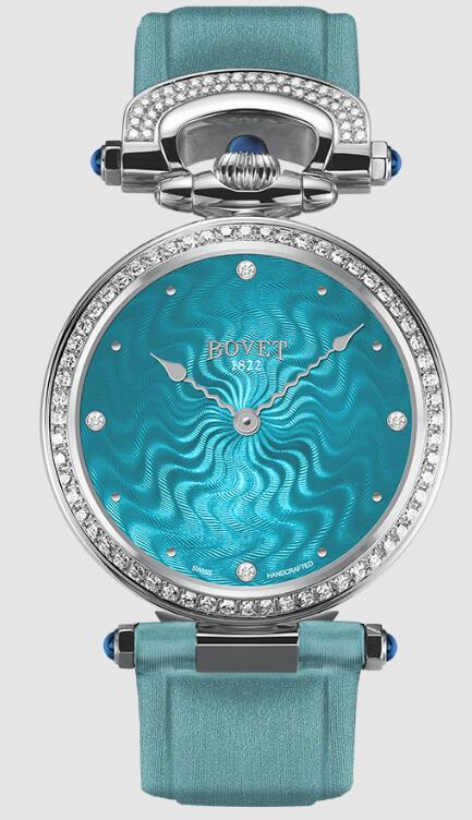 Best Bovet Fleurier Miss Audrey Turquoise Guilloche AS36061-SD12 Replica watch